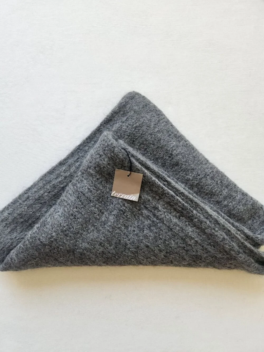 Terrain Alpaca Double-Sided Infinity Scarf Gray Soft Cozy Winter Fall Luxury